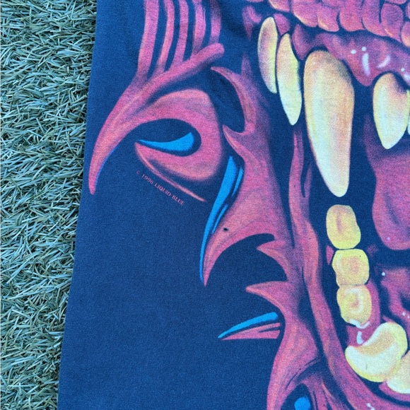 Liquid Blue Men's Dragon Graphic Tee - Red and Green - Picture 2 of 9